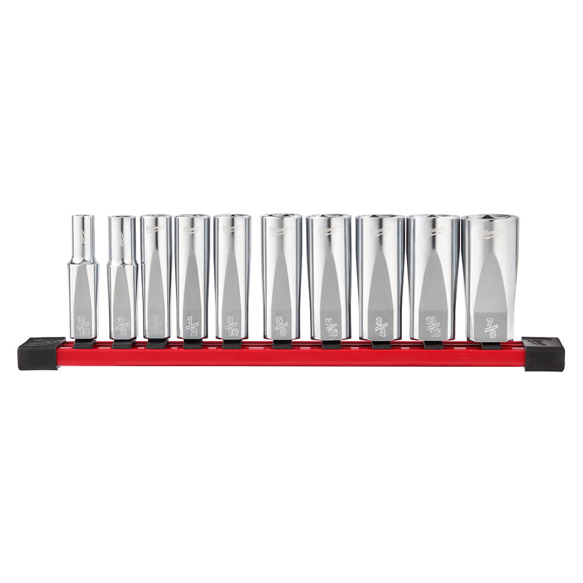Milwaukee 3/8in.-Drive Deep Socket Set, 10 Pcs., SAE, Model# 48-22-9405